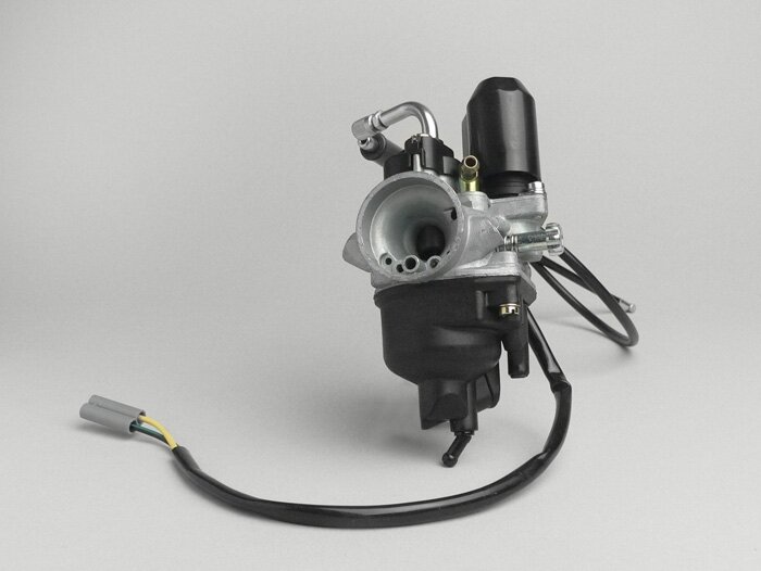 Carburateur -DELLORTO 12mm PHVA QD- avec starter électrique, Piaggio 50 cc 2-temps (MJ=70, IJ=38, AT=210, NE=A12, SL=40) - CS=23mm- AAPRILIA MOJITO 50, GILERA STALKER, RUNNER,  ITALJET TORPEDO, JETSET, PIAGGIO SFERA 50, TPH 50, ZIP 50, LIBERTY 50, NRG 50,