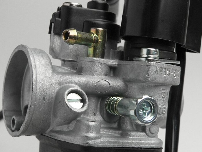 Carburateur -DELLORTO 12mm PHVA QD- avec starter électrique, Piaggio 50 cc 2-temps (MJ=70, IJ=38, AT=210, NE=A12, SL=40) - CS=23mm- AAPRILIA MOJITO 50, GILERA STALKER, RUNNER,  ITALJET TORPEDO, JETSET, PIAGGIO SFERA 50, TPH 50, ZIP 50, LIBERTY 50, NRG 50,