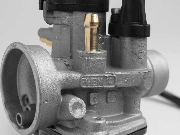 Carburator -DELLORTO 12mm PHBN GS- manual choke, Minarelli 50 cc (MJ=76, IJ=38, AT=209, NE=A12, SL=30) - CS=23mm- APRILIA SR50 (Minarelli), YAMAHA Aerox (YQ50/L) 50, BWS 50, JOG50, NEOS, SLIDER, SPY, VINO50, WHY50, ZEST50, ZUMA50, MBK BOOSTER 50,  MACH G