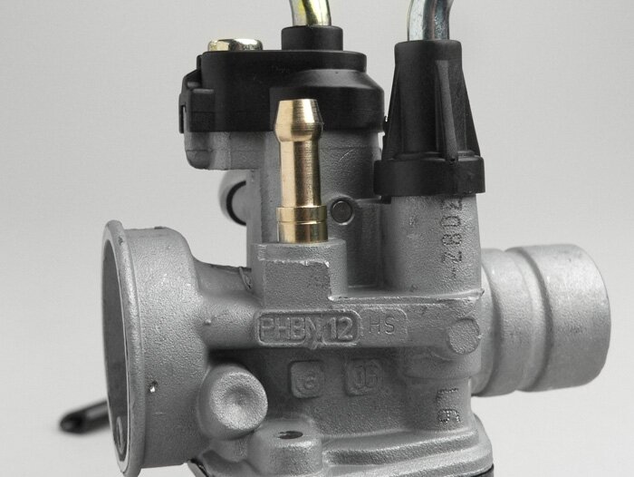 Carburator -DELLORTO 12mm PHBN HS- manual choke, Minarelli 50 cc (MJ=78, IJ=38, AT=210, NE=A12, SL=40) - CS=23mm-  APRILIA SR50 (Minarelli), YAMAHA Aerox (YQ50/L) 50, NEOS, Nitro (YQ50/L) ,  OVETTO 50, AREA51, GULLIVER, RALLY, SCARABEO, SONIC