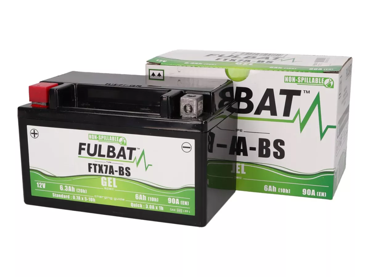 Baterai (gel), bebas perawatan -FULBAT FTX7A-BS, 12V 6Ah, 150x87x93mm