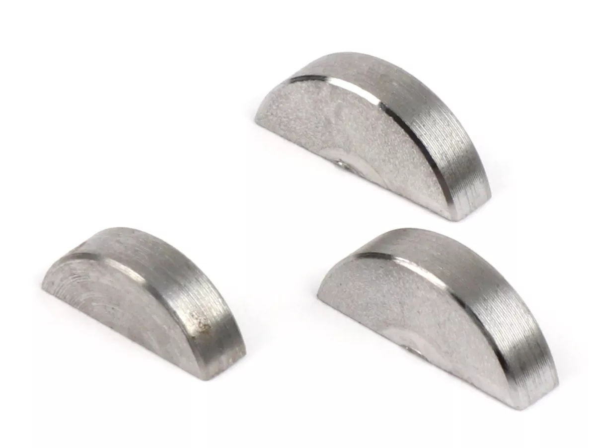 Set di cunei a mezzaluna -FABBRI RACING temprato- Vespa Smallframe V50, PV, ET3, PK - adatto per ruota pole, primaria, frizione