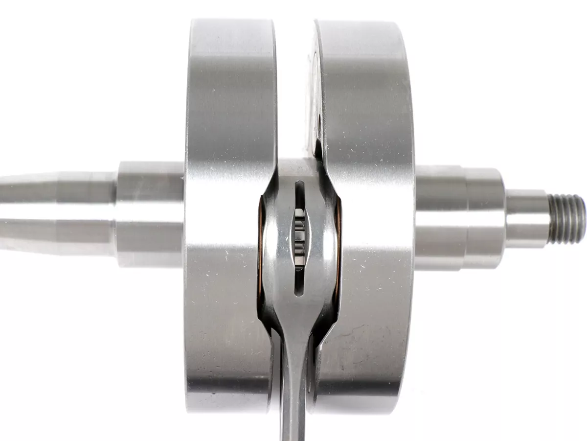 Vilebrequin -FABBRI RACING (bielle de Primatist, pour carter moteur Quattrini C1 et Pinasco) - masse pleine, course de 53mm, bielle de 105mm- (cône Ø=24mm)