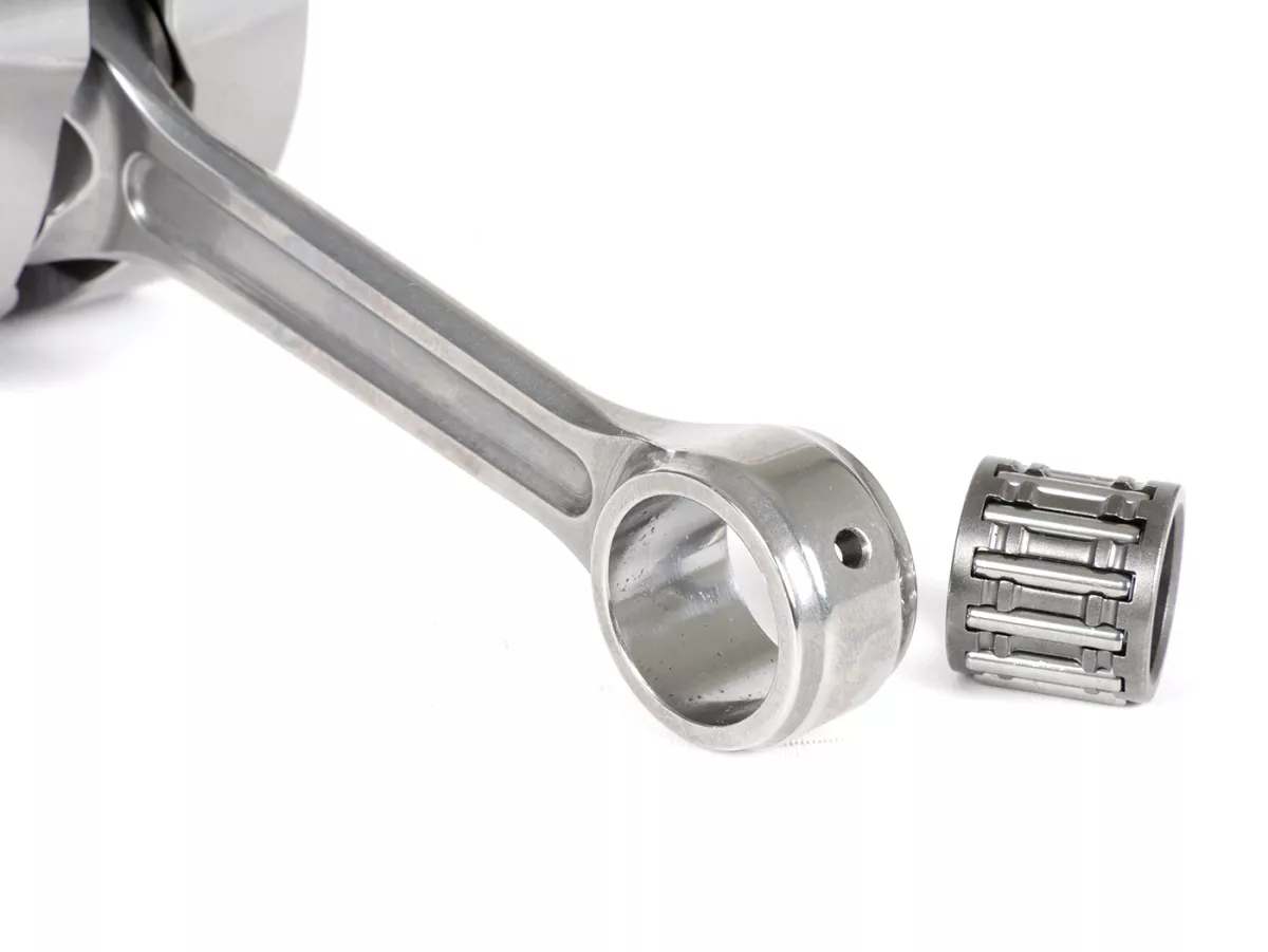 Vilebrequin -FABBRI RACING (bielle de Primatist, pour carter moteur Quattrini C1 et Pinasco) - masse pleine, course de 53mm, bielle de 105mm- (cône Ø=24mm)
