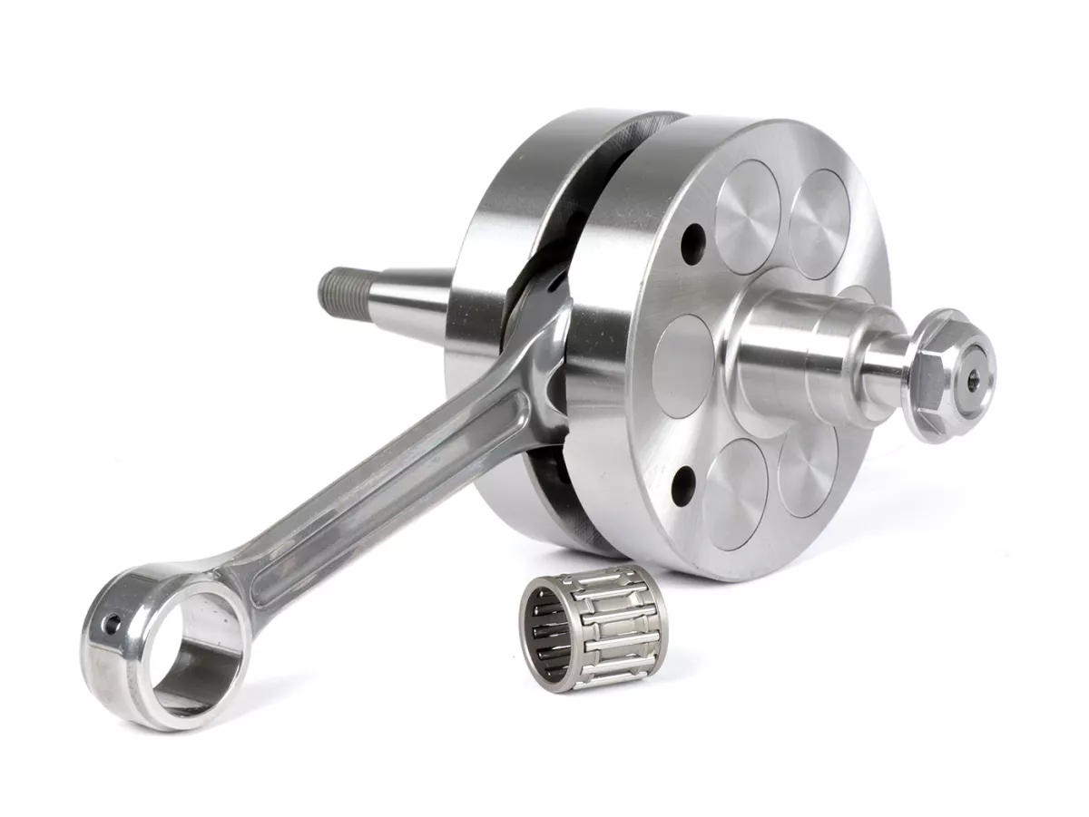 Cigüeñal -FABBRI RACING (biela primatist) M200 (para caja motor Quattrini C200, carrillos=Ø91mm) - carrillada completa 58mm carrera, 115mm biela- Vespa PK125 XL2, PK125 ETS (Ø 24mm cono)