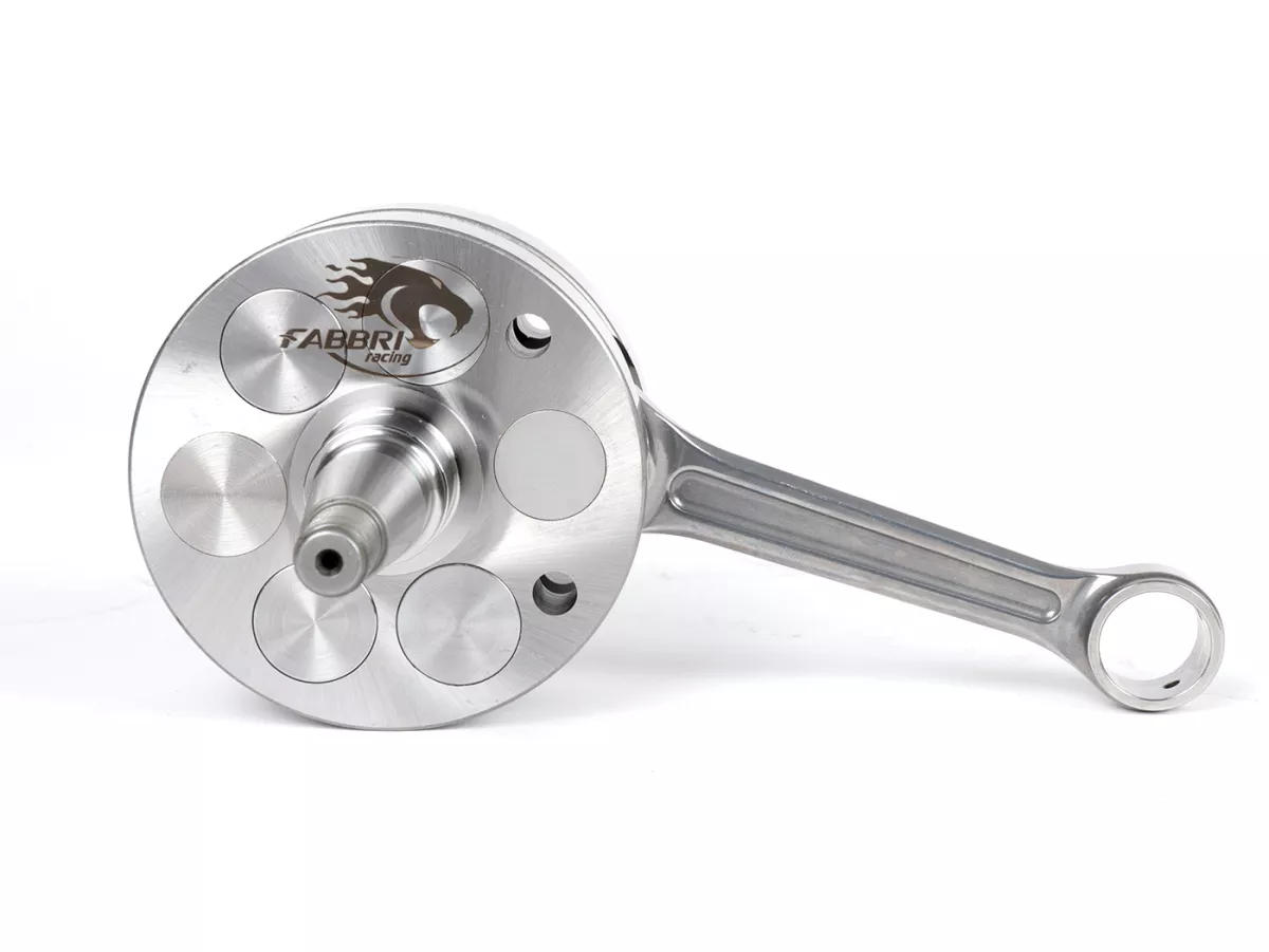 Cigüeñal -FABBRI RACING (biela primatist) M200 (para caja motor Quattrini C200, carrillos=Ø91mm) - carrillada completa 58mm carrera, 115mm biela- Vespa PK125 XL2, PK125 ETS (Ø 24mm cono)