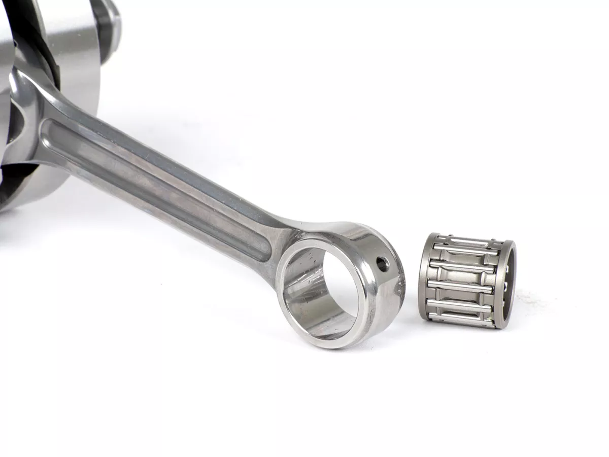 Cigüeñal -FABBRI RACING (biela primatist) M200 (para caja motor Quattrini C200, carrillos=Ø91mm) - carrillada completa 58mm carrera, 115mm biela- Vespa PK125 XL2, PK125 ETS (Ø 24mm cono)