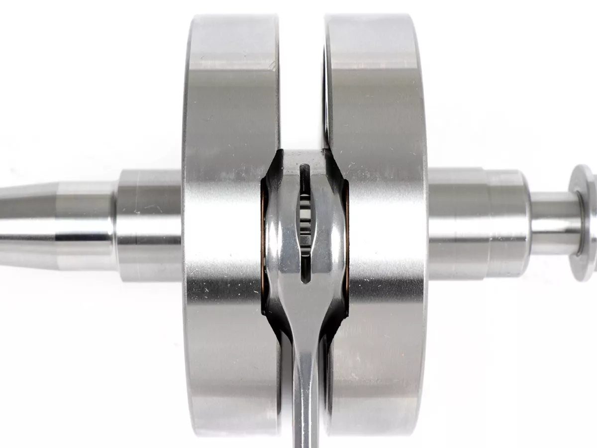 Cigüeñal -FABBRI RACING (biela primatist) M200 (para caja motor Quattrini C200, carrillos=Ø91mm) - carrillada completa 58mm carrera, 115mm biela- Vespa PK125 XL2, PK125 ETS (Ø 24mm cono)