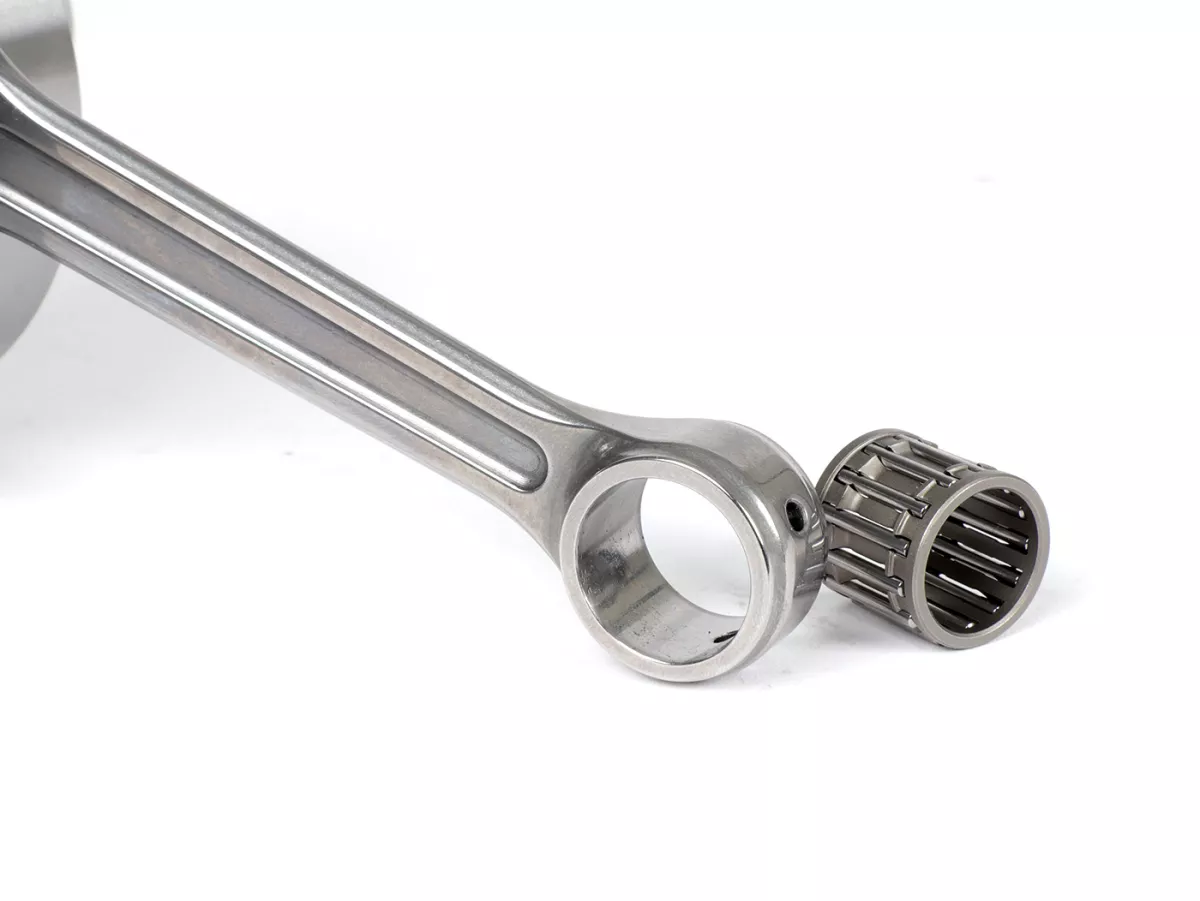 Vevaxel -FABBRI RACING (vevstake primatist) M200 (för Quattrini motorhus C200, kinder=Ø92mm) - full kind 60mm slaglängd, 120mm vevstake- Vespa PK125 XL2, PK125 ETS (Ø 24mm kon)