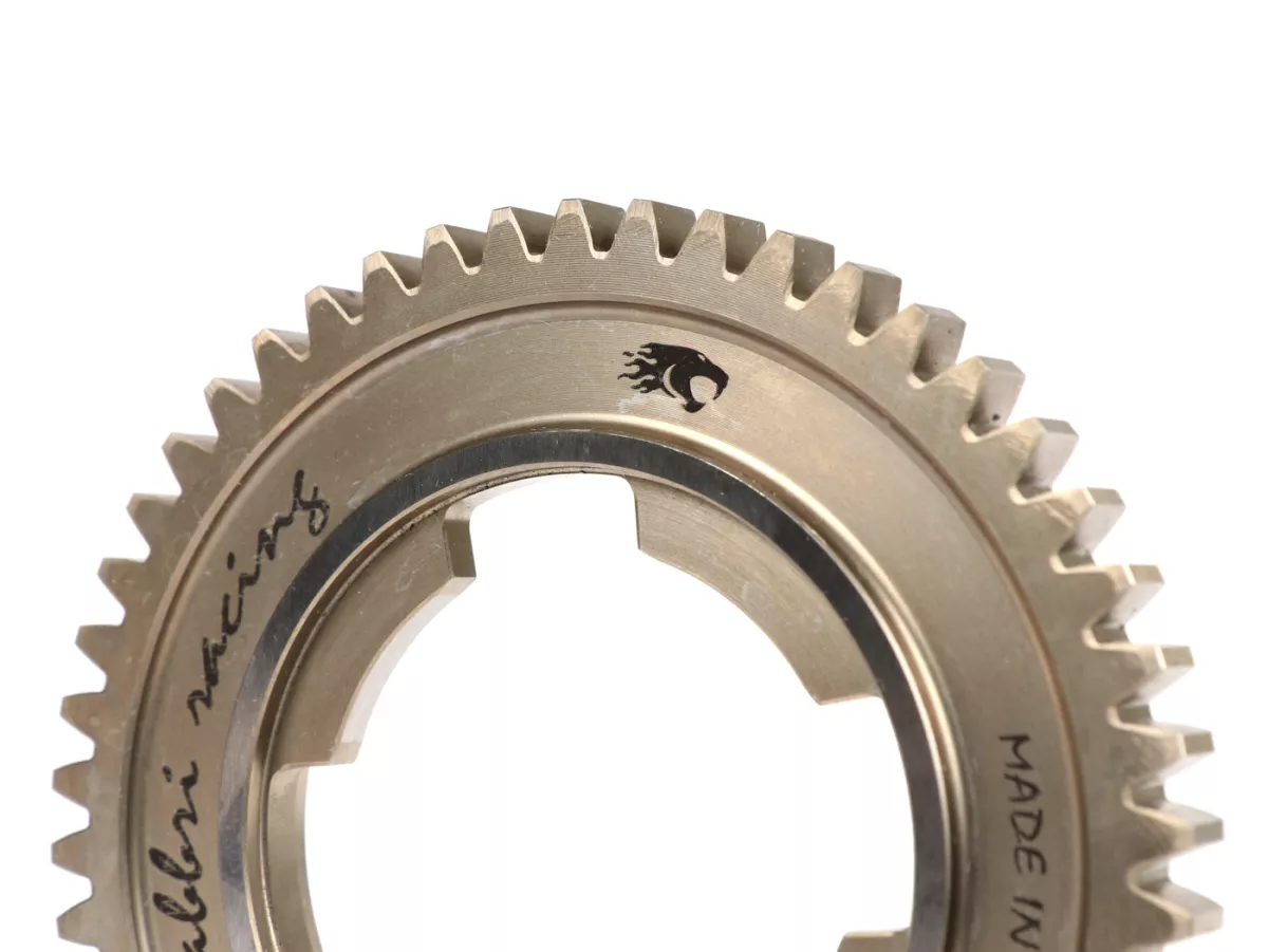Versnelling 3 -FABBRI RACING, 4-versnellingsbak- Vespa PK S, PK XL1, PK XL2, ETS, V50 (V5A1T vanaf nr. 69444), Special (V5B3T vanaf nr. 94315), Elestart (V5B4T vanaf nr. 1514), PV125 (VMA2T vanaf nr. 150203), ET3 (VMB1T vanaf nr. 8161) - 50 tanden (std)