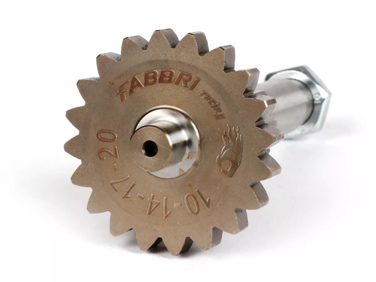 Aftakassen -FABBRI RACING- Vespa V50, PV125, ET3, PK50, PK80, PK125 S-XL/XL2 - 10-14-17-20 tanden - te gebruiken met originele versnellingsbak, korte vierde versnelling