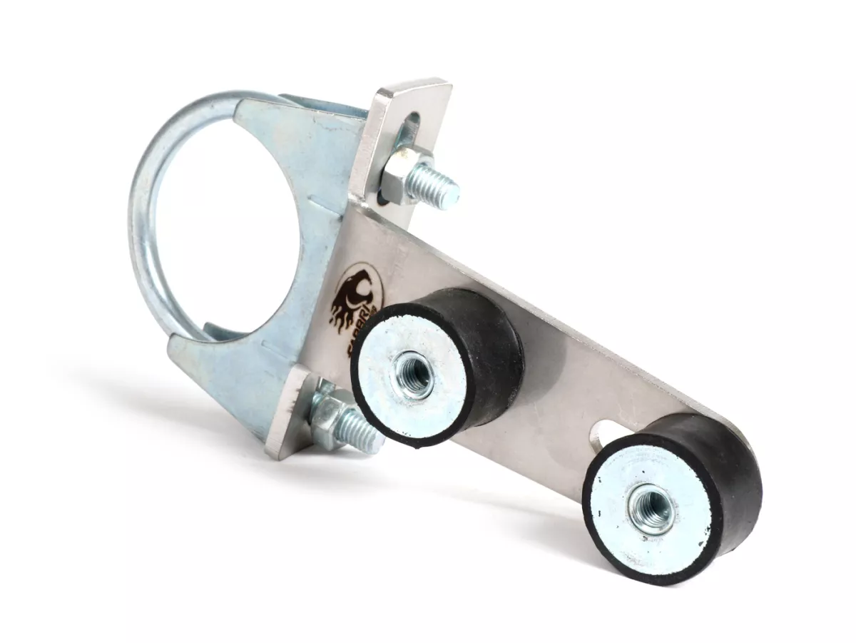 Exhaust bracket -FABBRI RACING short version (10cm)- Vespa V50, V90, PV125, ET3, PK