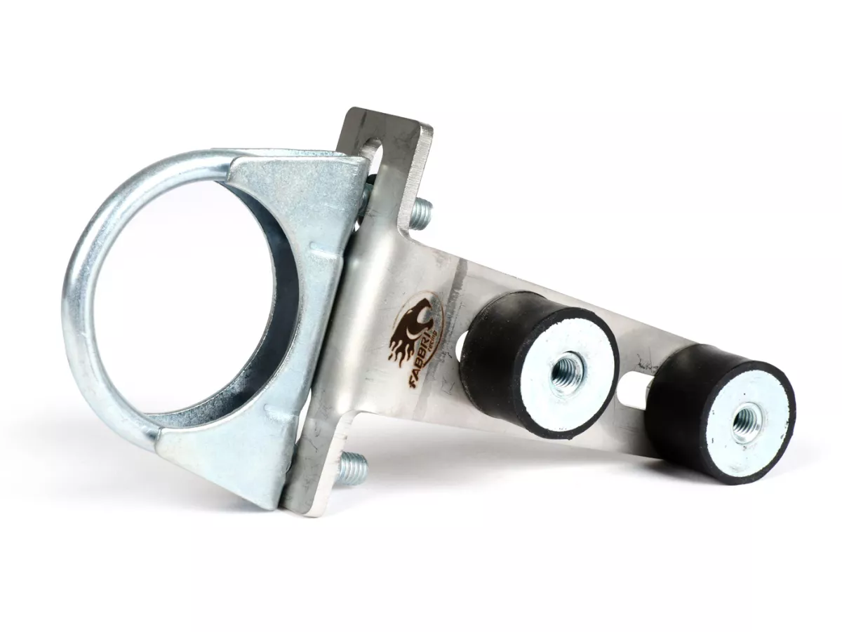 Exhaust bracket -FABBRI RACING short version (10cm)- Vespa V50, V90, PV125, ET3, PK