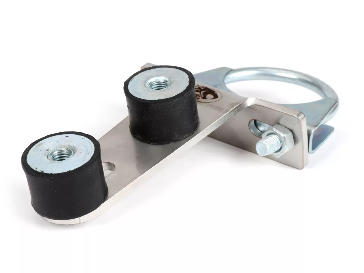 Exhaust bracket -FABBRI RACING short version (10cm)- Vespa V50, V90, PV125, ET3, PK