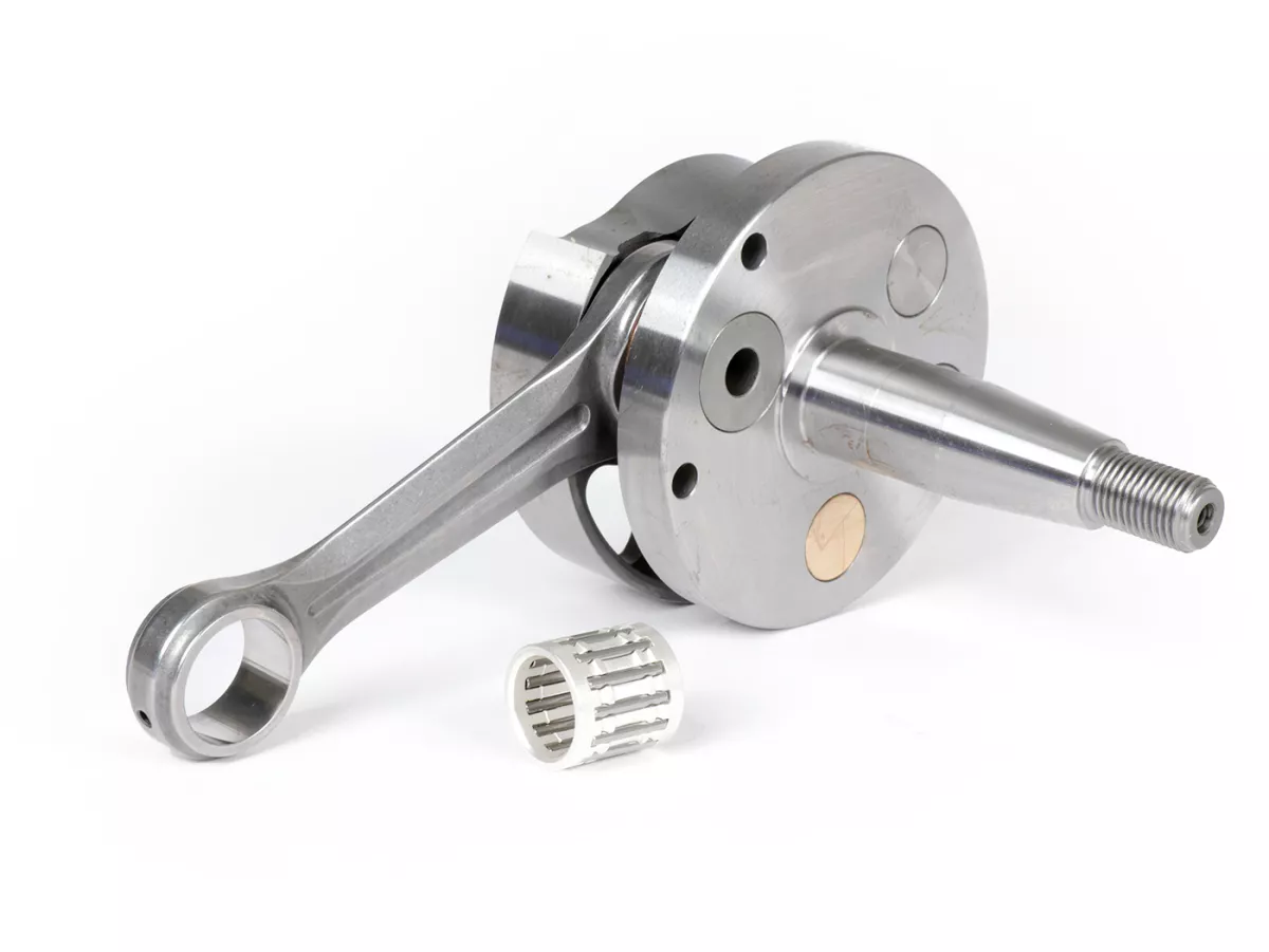 Krukas -FABBRI RACING drijfstang primatist, roterende schuif, 51mm slag, 97mm drijfstang- Ombouwas Vespa PK50 XL/XL2 naar 125cc (Ø 20mm conus)