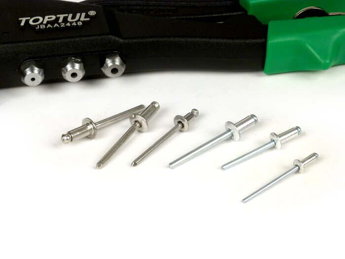 Pinze per rivettatura - Pinze per rivettatura cieca -TOPTUL- incl. 150 rivetti