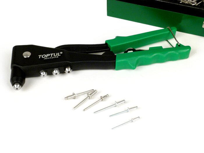 Pinze per rivettatura - Pinze per rivettatura cieca -TOPTUL- incl. 150 rivetti