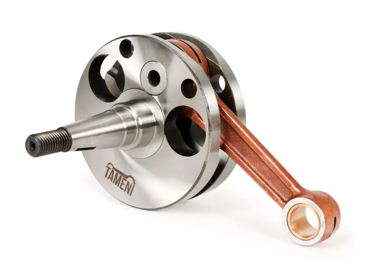 Vevaxel -TAMENI Vespa 125/150 VNA1T, VNA2T (1957-1958)- direkt insug, full kind, slaglängd=57mm, vevstake=105mm, KoBoØ=15mm (glidlager)