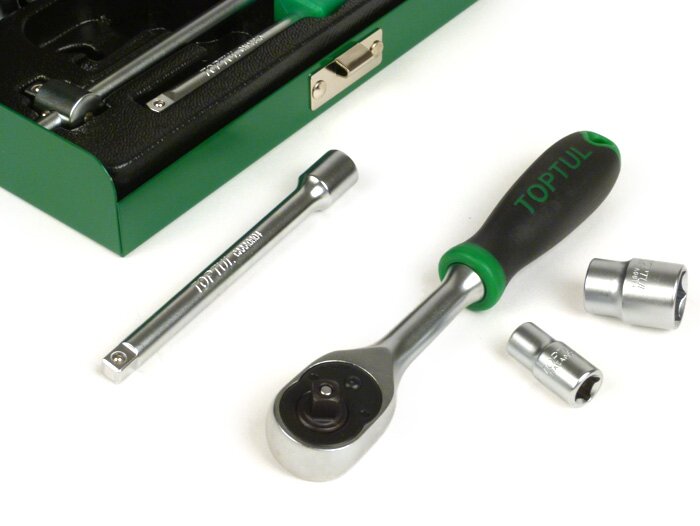 Ratchet set -TOPTUL 1/4- 4mm-13mm - 17 pcs