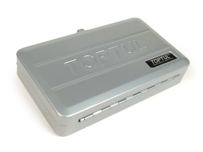 Dopsleutelset (ratelbox) -TOPTUL 1/4- 4mm-14mm + bits - 31 stuks