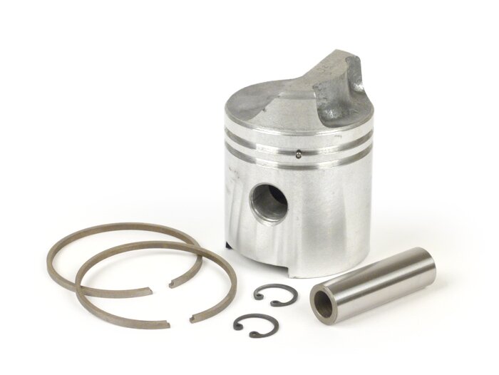 Piston -VESPA piston with deflector- Vespa 125 V1-V15,V30-V33 (1948-1953), Hoffmann Vespa 125 A/B, ACMA 125 (1951-1953), Motovespa 125N (1953-1955, engine V33M) - 57.60mm