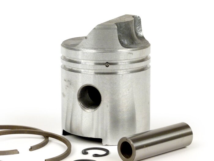 Piston -VESPA piston with deflector- Vespa 125 V1-V15,V30-V33 (1948-1953), Hoffmann Vespa 125 A/B, ACMA 125 (1951-1953), Motovespa 125N (1953-1955, engine V33M) - 57.60mm