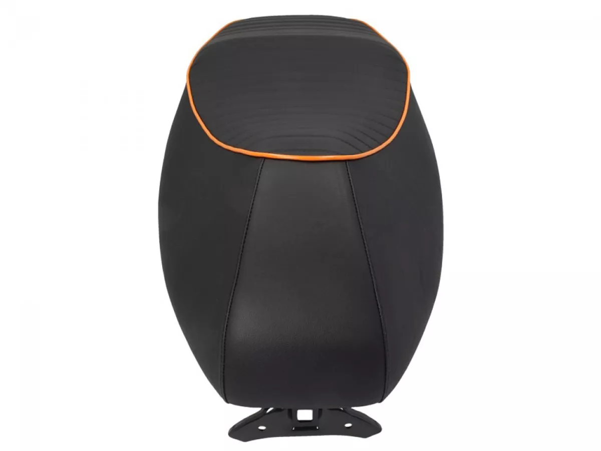Selle noir, passepoil orange -PIAGGIO- Vespa GTS 125 (ZAPM313), Vespa GTS 250 (ZAPM451), GTS 125 i.e. Super (ZAPM453), Vespa GTS 300 i.e. Super (ZAPM452) - (-2014)