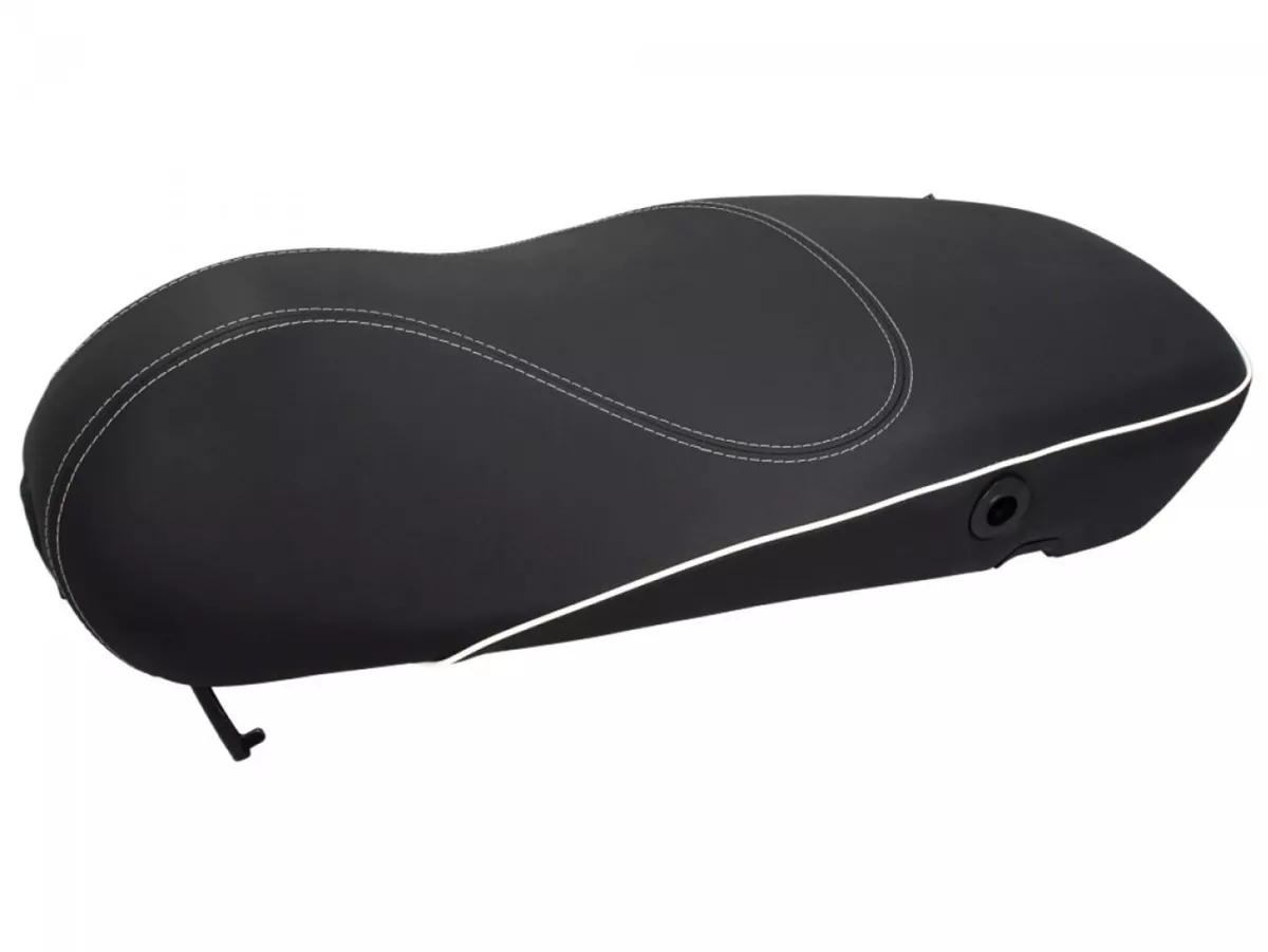 Seat -PIAGGIO- Vespa Sprint 50 - black/white stitches