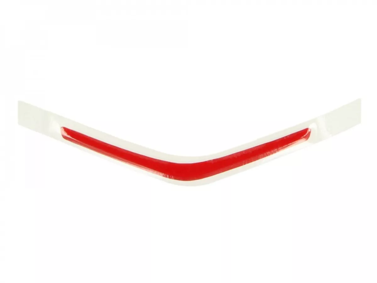 Decorative strip for horn cover, middle, red -PIAGGIO- Vespa Sprint 125 (ZAPM81300, ZAPM81301, ZAPMA1300), Vespa Sprint 150 (ZAPM81401, ZAPMA1400), Vespa Sprint 50 (ZAPC53101, ZAPC53201, ZAPC53301, ZAPC53303, ZAPC536B)