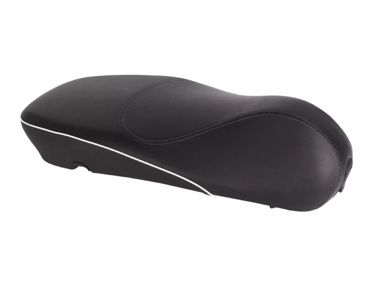 Banqueta -PIAGGIO- Vespa Sprint 50 (ZAPC53101, ZAPC53301, ZAPC53303, ZAPCA0101, ZAPCA0201, ZAPCA0103, ZAPC53201, ZAPCA0203, ZAPC536B) - Negro/costura blanca