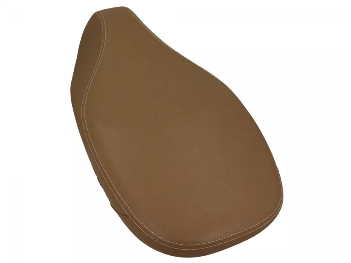 Seat -PIAGGIO, dual seat, brown- Vespa Primavera 125 (ZAPMA1100, ZAPMA1101, ZAPMD1100), Vespa Primavera 150 (ZAPMA1200, ZAPMA1201, ZAPMD120), Vespa Primavera 50 (ZAPCA0200)