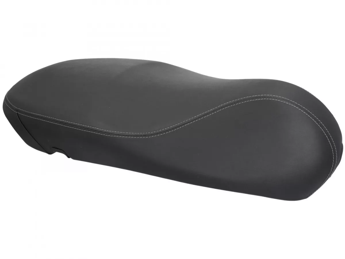 Selle -PIAGGIO, double, noir-. Vespa Primavera 125 (ZAPMA1100, ZAPMA1101, ZAPMD1100), Vespa Primavera 150 (ZAPMA1200, ZAPMA1201, ZAPMD120), Vespa Primavera 50 (ZAPCA0200)