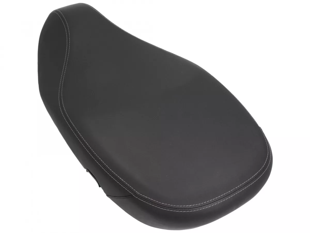 Selle -PIAGGIO, double, noir-. Vespa Primavera 125 (ZAPMA1100, ZAPMA1101, ZAPMD1100), Vespa Primavera 150 (ZAPMA1200, ZAPMA1201, ZAPMD120), Vespa Primavera 50 (ZAPCA0200)