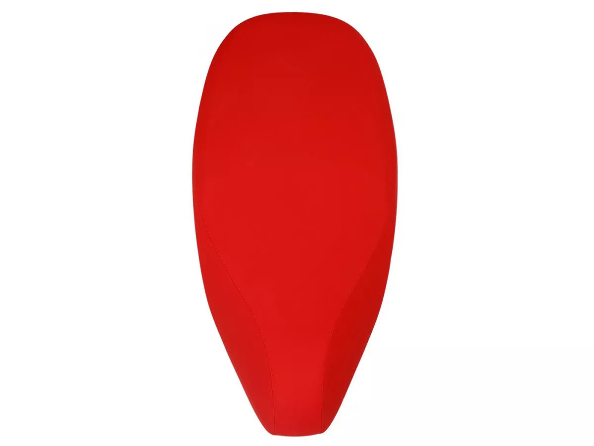 Seat -PIAGGIO, dual seat, red- Vespa Primavera 125 (ZAPMA1100, ZAPMA1101, ZAPMD1100), Vespa Primavera 150 (ZAPMA1200, ZAPMA1201, ZAPMD120), Vespa Primavera 50 (ZAPCA0200)