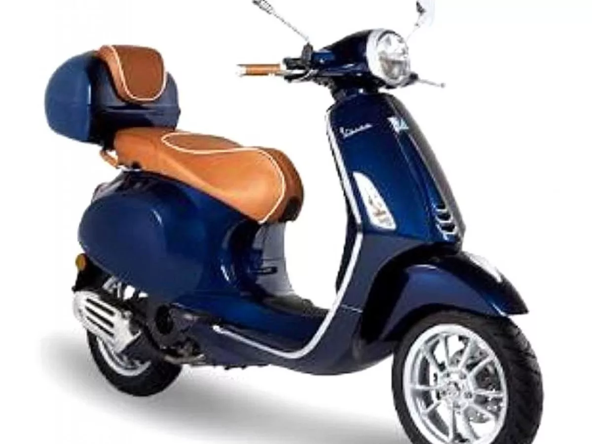 Handgrepen -PIAGGIO, Luxe, leer, lichtbruin, Ø 22,5-24mm-.