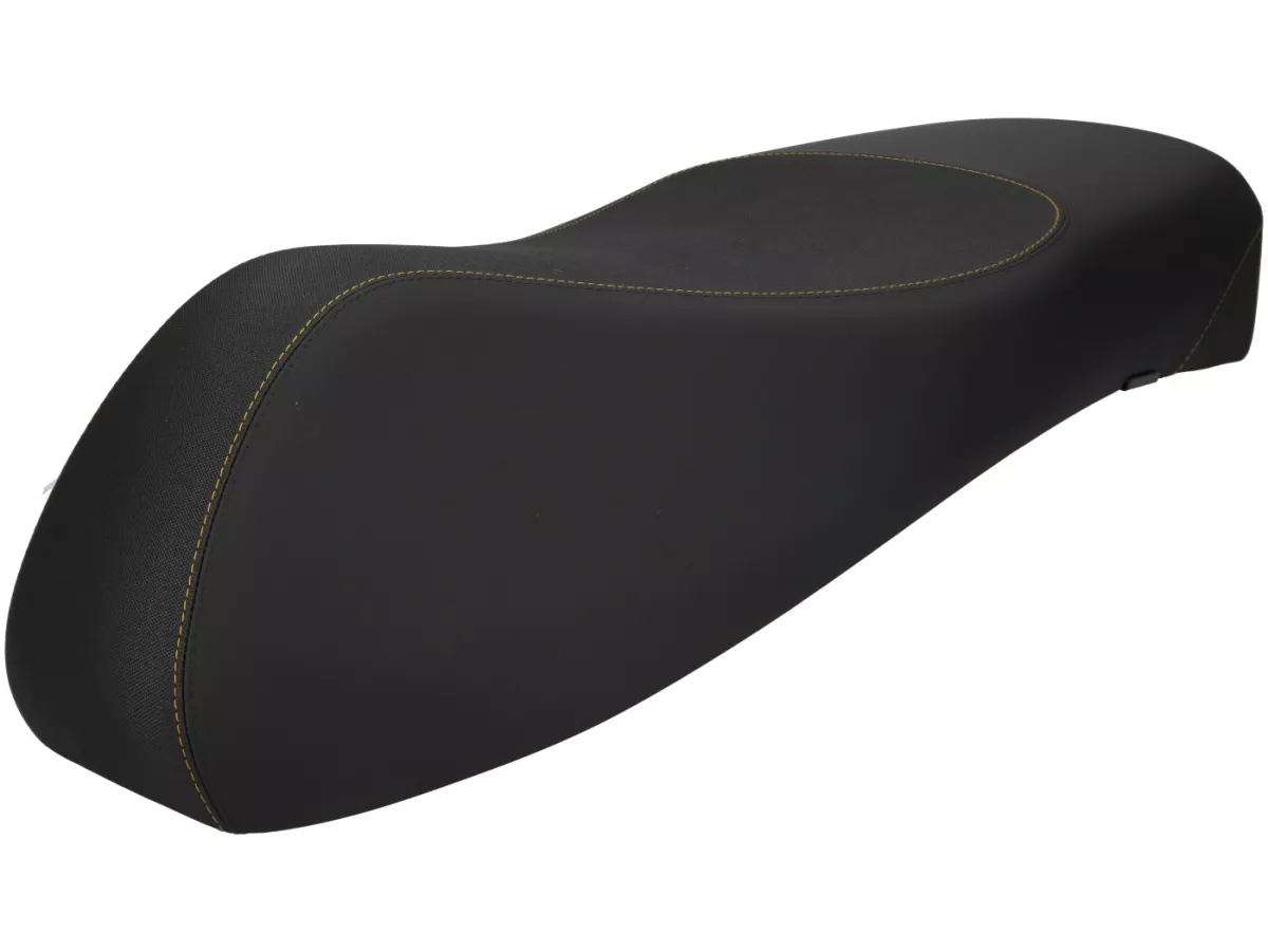 Zitbank -PIAGGIO Super Sport (2017-)- Vespa GTS HPE, GTS Super 125-300cc - Zwart, geel stiksel