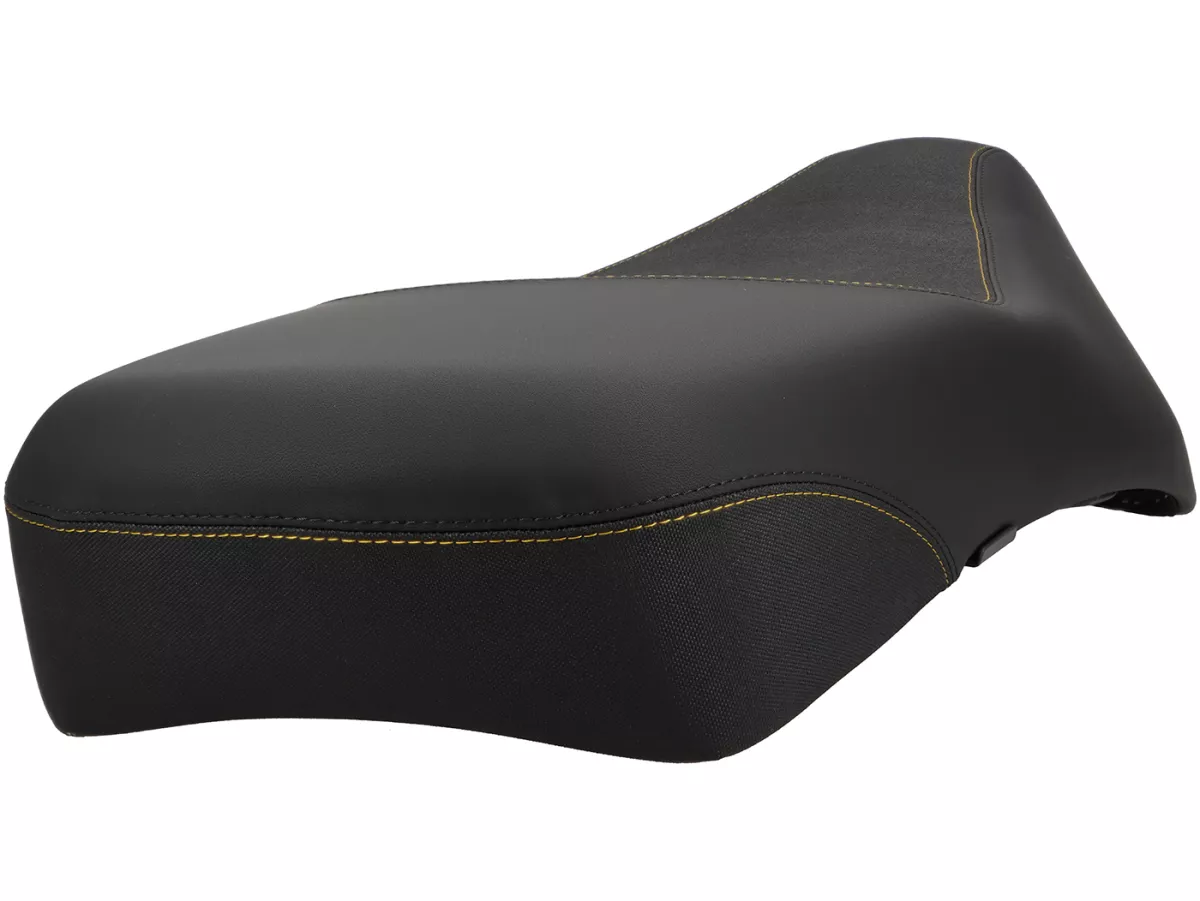 Zitbank -PIAGGIO Super Sport (2017-)- Vespa GTS HPE, GTS Super 125-300cc - Zwart, geel stiksel