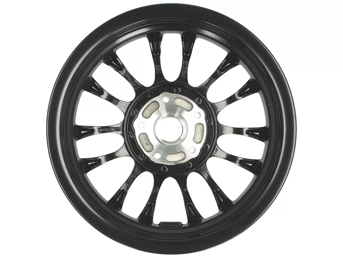 Framfälg, svart -PIAGGIO 3.00-12 tum - 14 ekrar- Vespa Sprint 125 (ZAPMA1300, ZAPMA1301, ZAPMD1101), Vespa Sprint 150 (ZAPMA1400, ZAPMA1401, ZAPMD1201), Vespa Sprint 50 (ZAPC53201, ZAPC536B, ZAPCA0101, ZAPCA0103, ZAPCA0201, ZAPCA0203, ZAPCA06B, Z