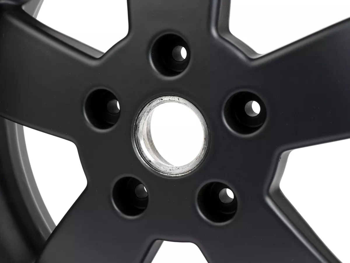 Pelek -PIAGGIO GTS125/300 Super Sport, HPE, Supertech, Notte - hitam matt, (3.00x12) - 5 jari-jari - cocok untuk Vespa GT, GTL, GTS, GTV, HPE 125-300cc - depan (semua tahun) dan belakang (2014-2016)