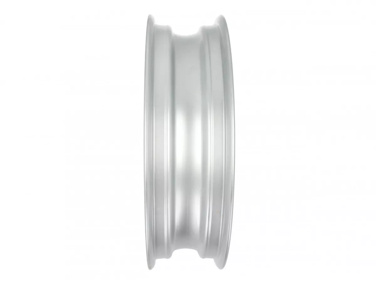 Voorvelg, zilver -PIAGGIO 3.00-12 inch - 10 spaken- Vespa Primavera 125 (ZAPMA1100, ZAPMA1101, ZAPMD1100), Vespa Primavera 150 (ZAPMA1200, ZAPMA1201, ZAPMD120), Vespa Primavera 50 (ZAPCA0100, ZAPCA0102, ZAPCA0200, ZAPCA0202, ZAPCD010, ZAPCD020)