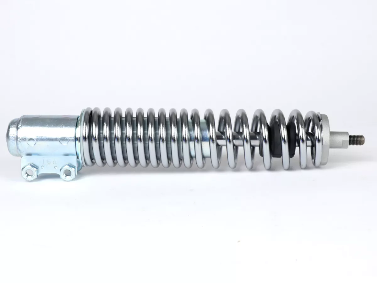 Voorschokdemper -PIAGGIO, 240mm- zilver veer, Vespa GT 125-200, GTL 125-200, GTS 125-300 (-2013, 2017-2022), GTV 125-300 (-2013, 2017-2022)