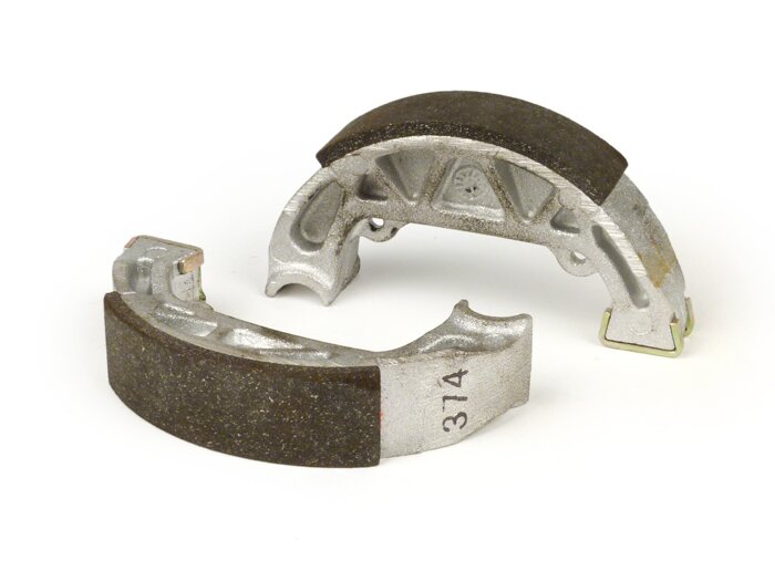 Brake shoes rear -PIAGGIO Ø=100x20mm, without slot in the anchor pin- PIAGGIO TPH 50, NRG MC2 50, NRG 50, NTT 50, Sfera 50 RST, Sfera 80, Zip 50, GILERA Storm 50, Easy Moving 50