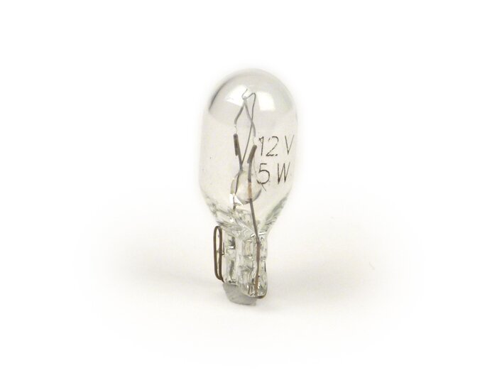 Light bulb -PIAGGIO- W2,1x9,5d- 12V 5W - white
