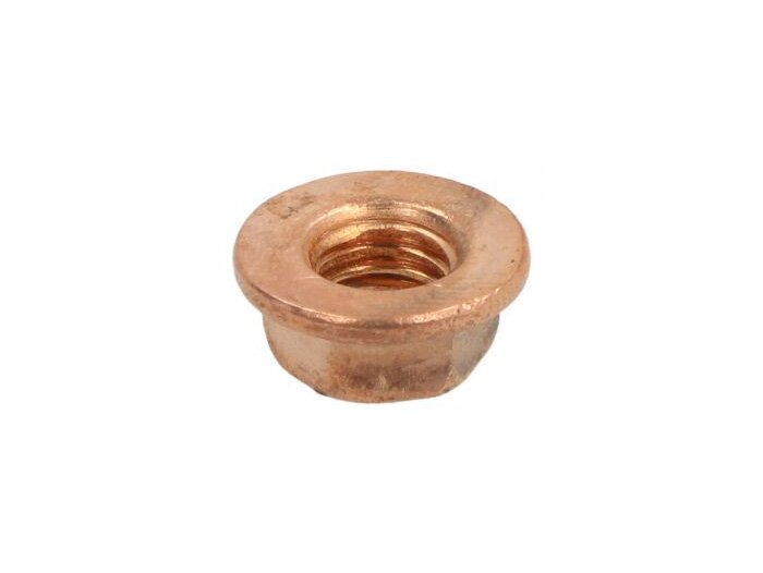 Dado con flangia -DIN 6923- M7 x 1,00 - rame