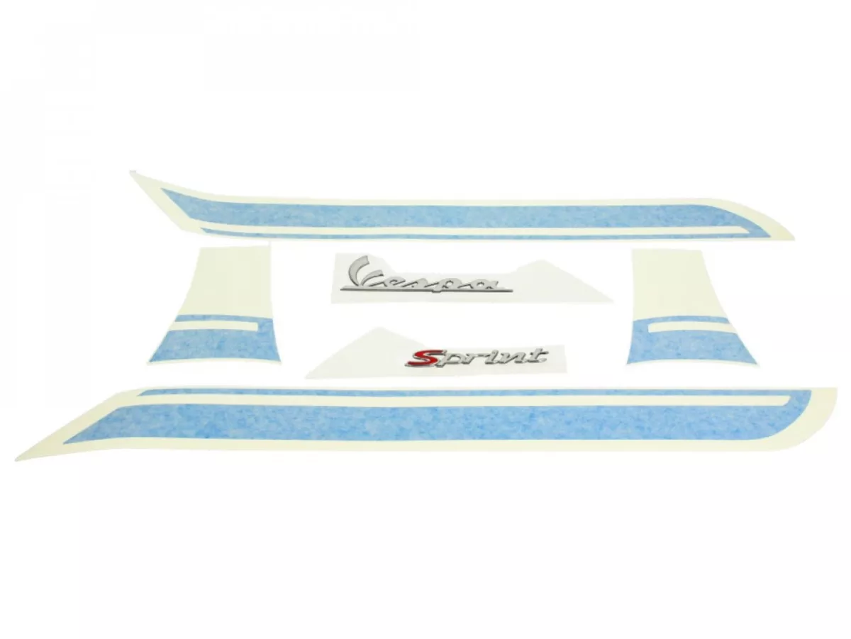 Juego de adhesivos -PIAGGIO Sprint, azul- Vespa Sprint 50, Vespa Sprint 125, Vespa Sprint 150