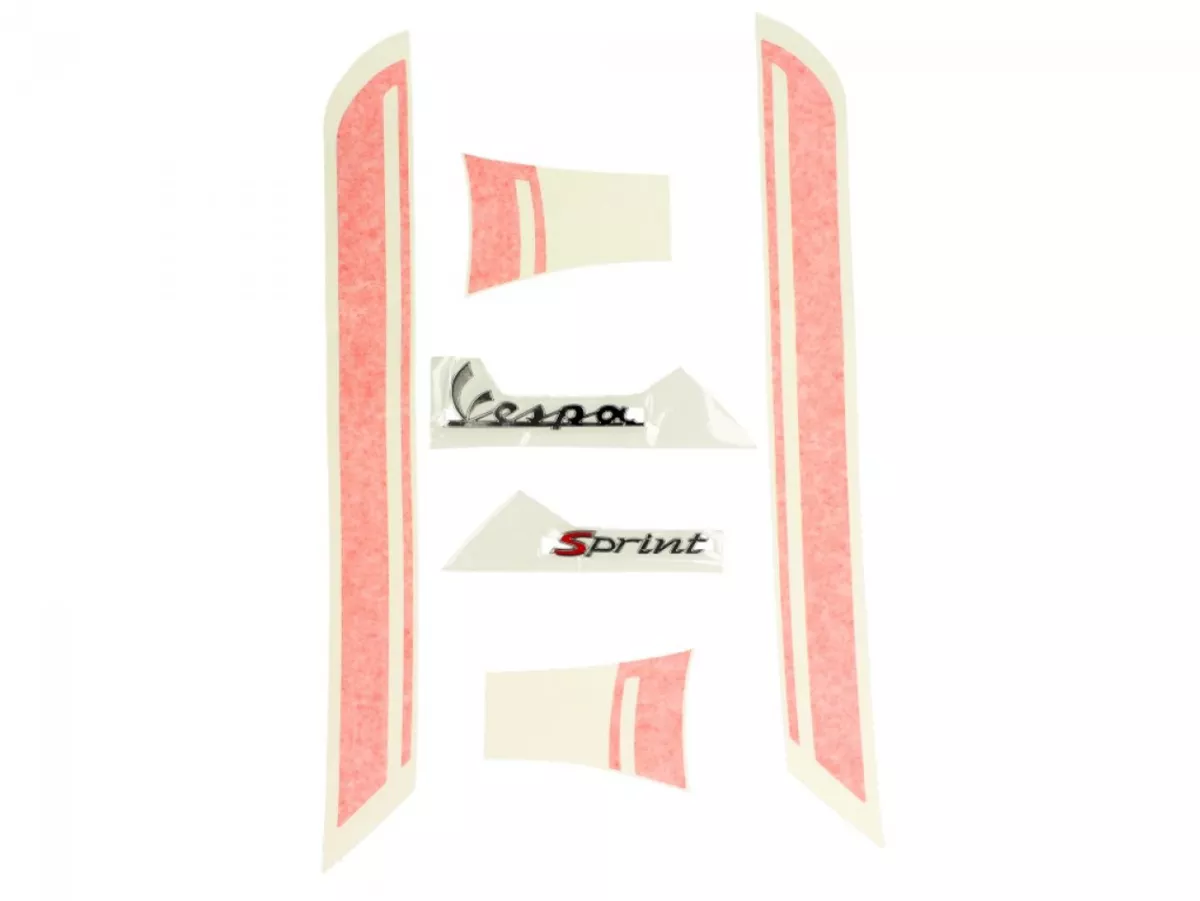 Kit autocollants -PIAGGIO Sprint, rouge- Vespa Sprint 50, Vespa Sprint 125, Vespa Sprint 150