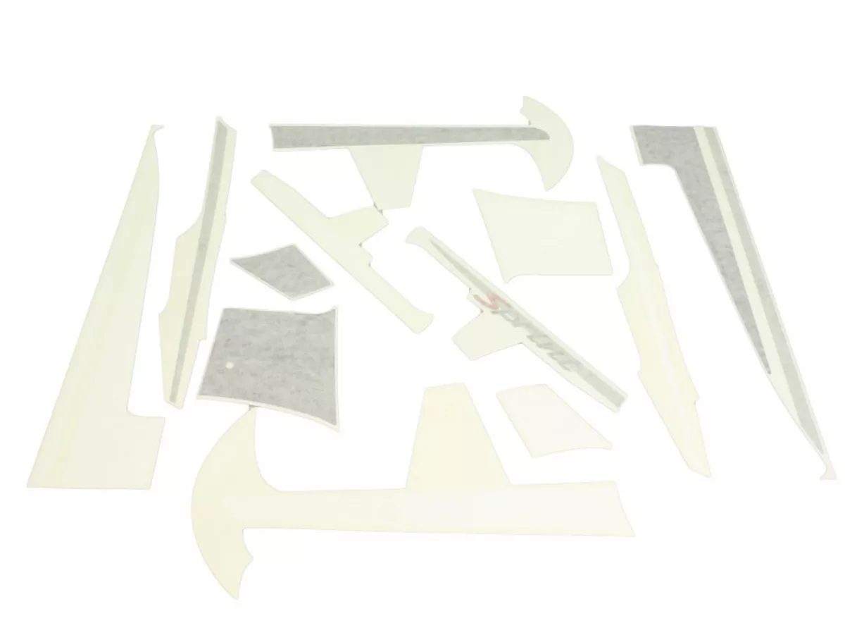 Stickerset -PIAGGIO Sport, zilver- Vespa Sprint 50, Vespa Sprint 125, Vespa Sprint 150