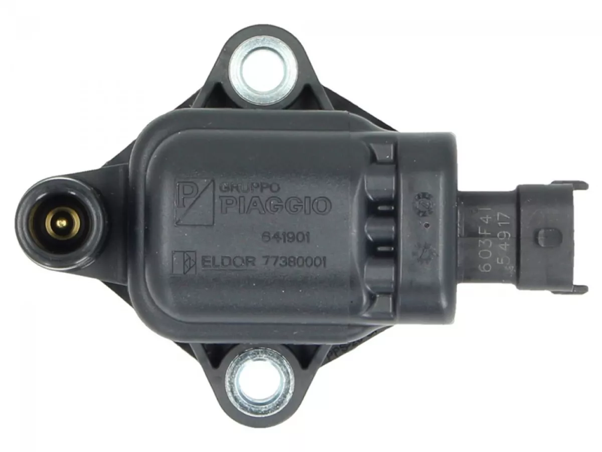 Bobina di accensione -PIAGGIO- Vespa GTS HPE 300 (ZAPMA3600, ZAPMD310), Vespa GTS Super HPE 300 (ZAPMA360, ZAPMD3100), Vespa GTV HPE 300 (ZAPMA3602, ZAPMA362, ZAPMD3102), Vespa LT 125 (RP8M66503), Vespa LT 150 (RP8M66603), Vespa LX 125 (ZAPM68300, ZAPM683