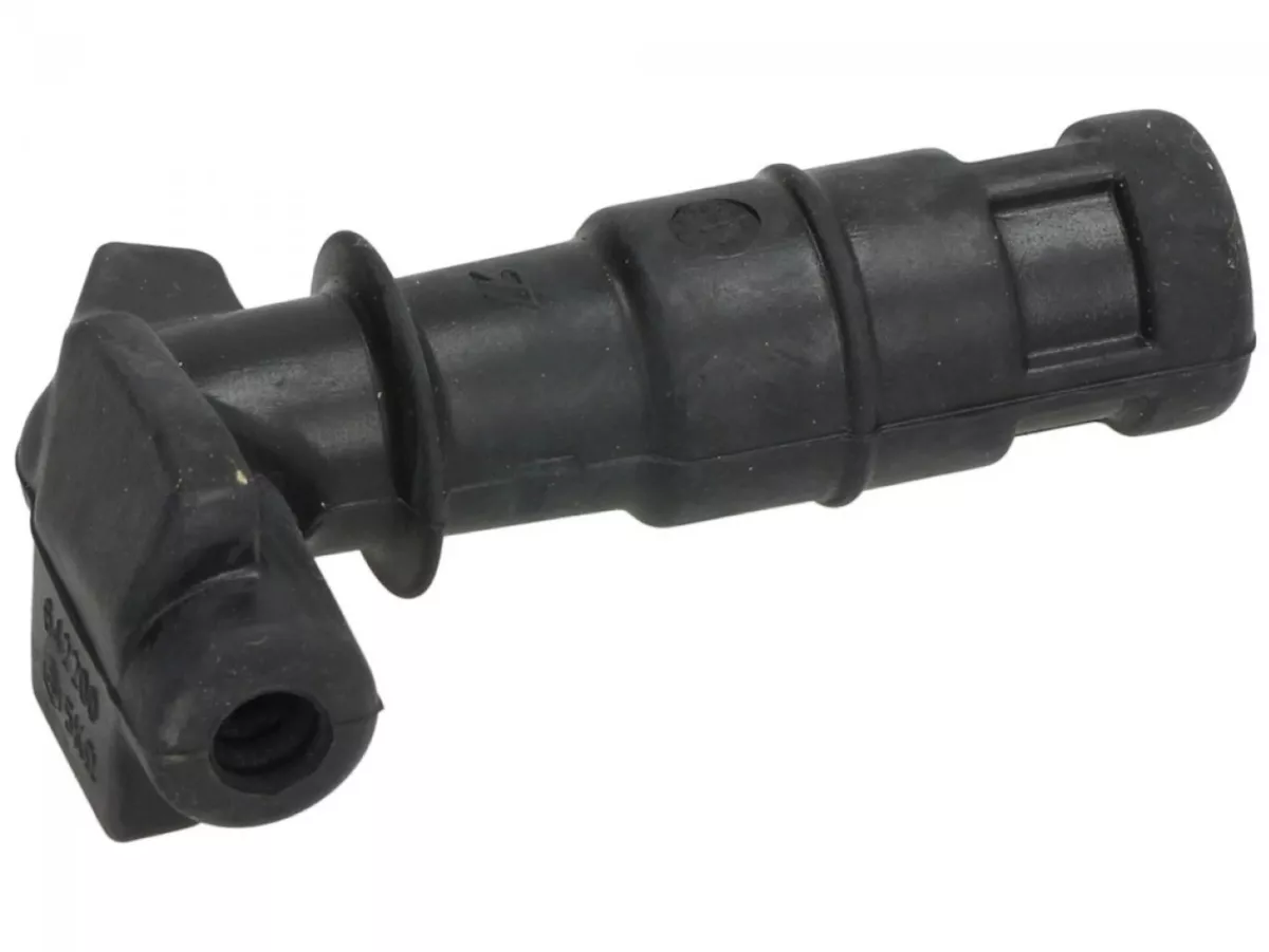 Spark plug connector -PIAGGIO, (90° angle, for connecting nut, special design)-