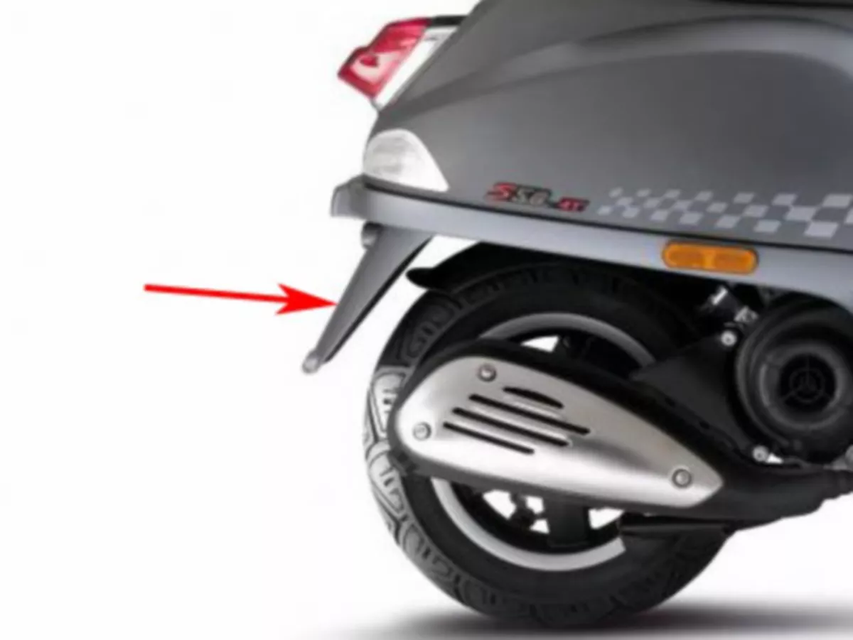 Pelindung percikan/pelat nomor -PIAGGIO- Vespa S 50-150 - Grigio Titanio (742/B)